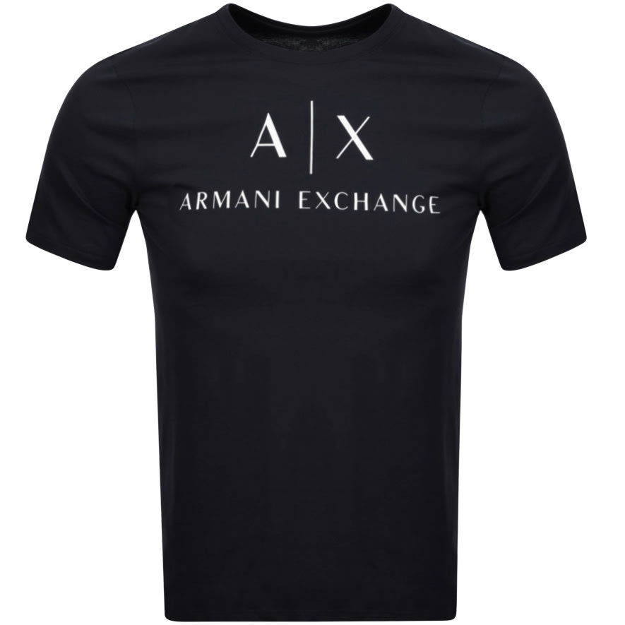 Alternative Image for ProductArmani Exchange Slim Crew Neck Logo T Shirt Navy1